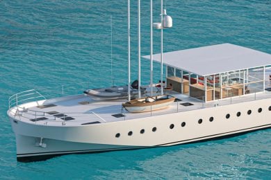 Zattera 24m: dal genio di Renzo Piano e Olav Selvaag lo yacht ecologico a energia solare