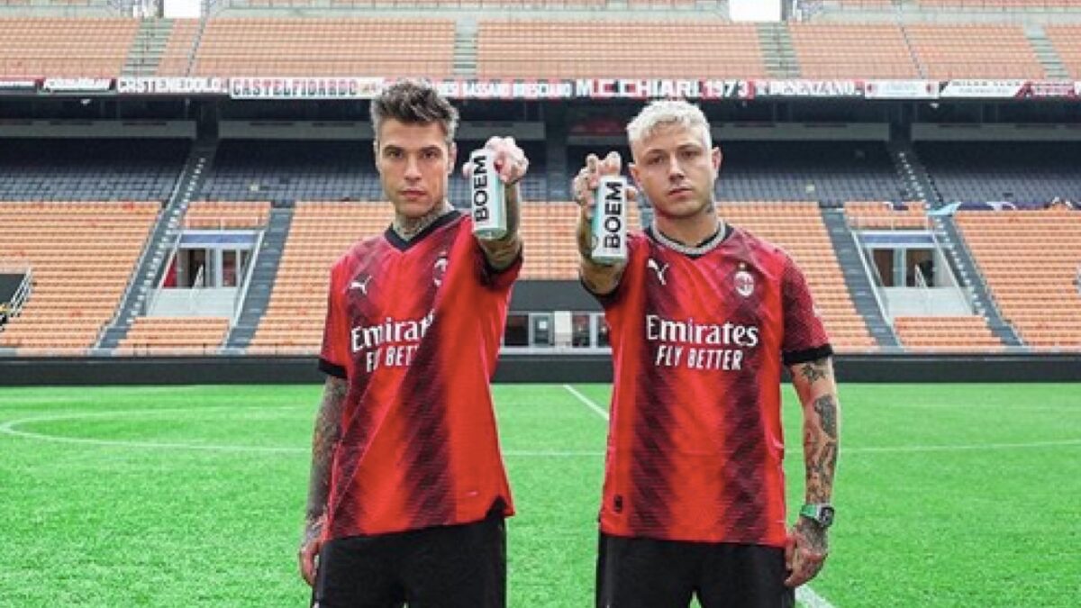 Fedez, la Bibita creata con Lazza diventa sponsor ufficiale del Milan!