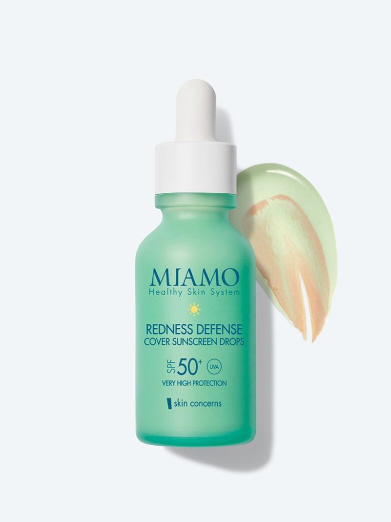 Redness Defense Cover Sunscreen Drops SPF, Miamo