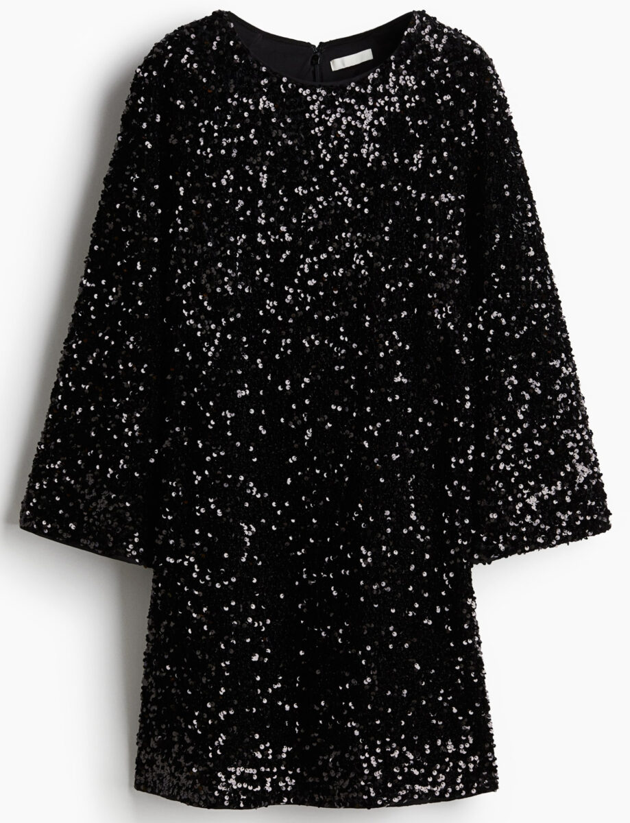 Per dei look da sera glam e caldi, puntate su questo vestito con paillettes di H&M