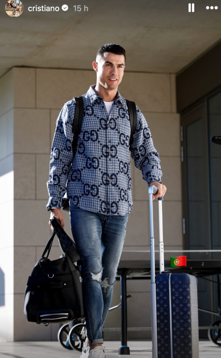 Cristiano Ronaldo viaggia con stile… E Lusso! Quanto costa la valigia griffata?