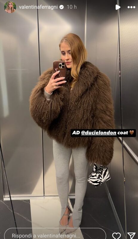 Valentina Ferragni, quanto ha speso per il suo nuovo coat griffato per l’inverno