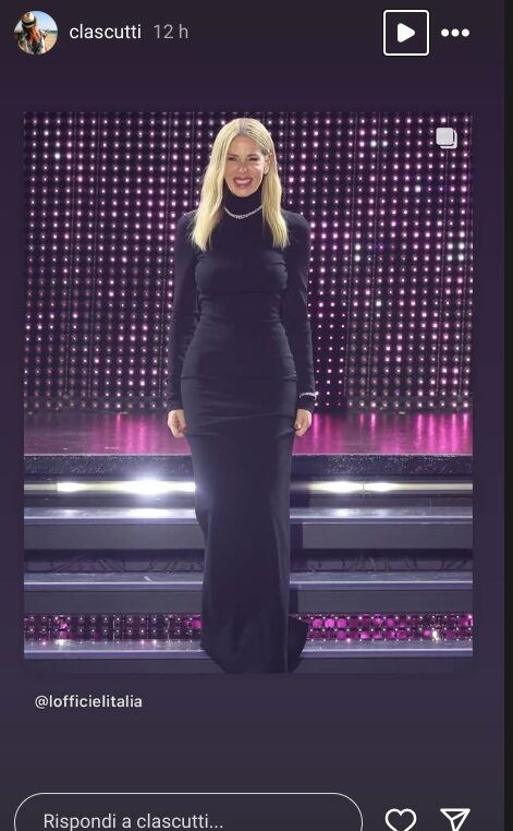 Alessia Marcuzzi sceglie l’eleganza femminile di Dolce & Gabbana per l’ultima serata di Sanremo 2025